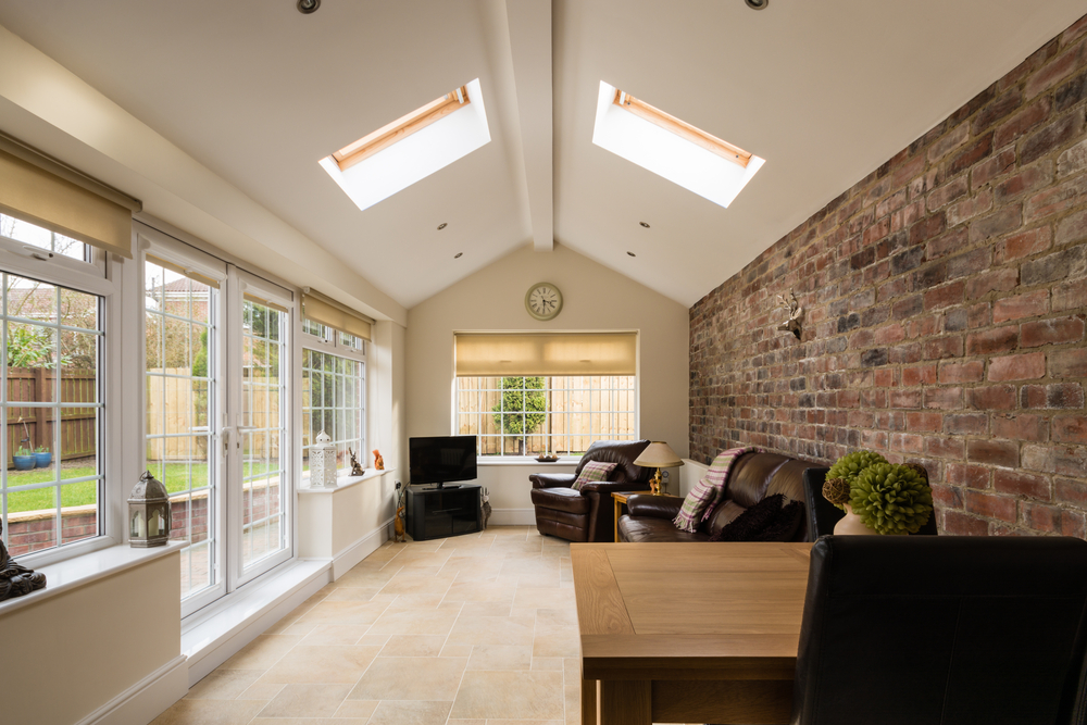 uPVC doors inside barn conversion.